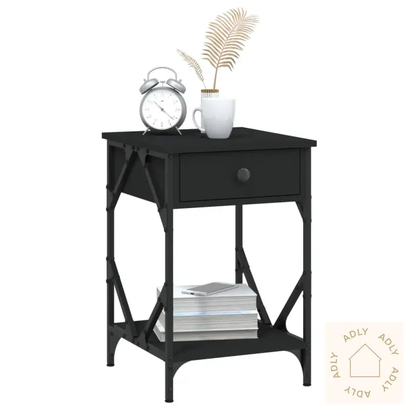 Nattbord Svart 40X42X60 Cm Konstruert Tre
