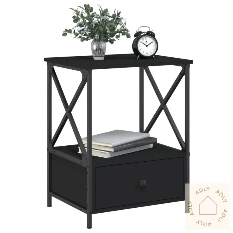 Nattbord 2 Stk Svart 50X41X65 Cm Konstruert Tre