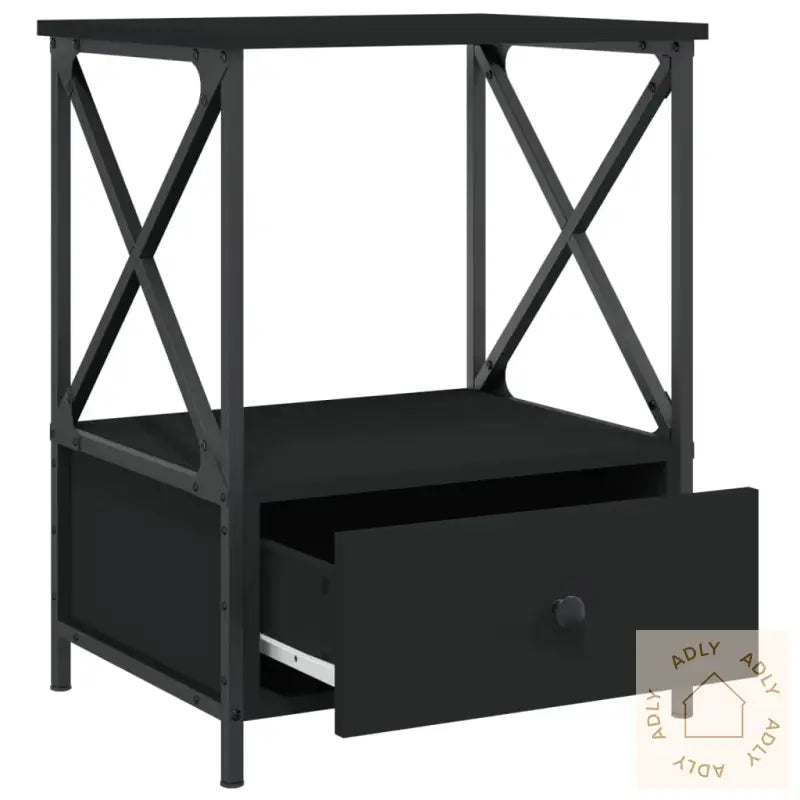 Nattbord 2 Stk Svart 50X41X65 Cm Konstruert Tre