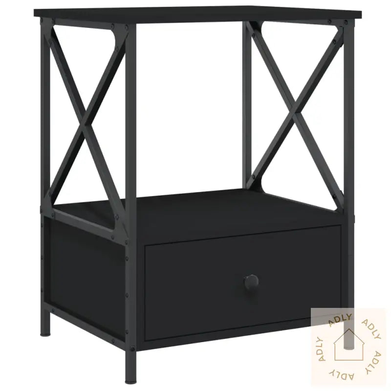 Nattbord 2 Stk Svart 50X41X65 Cm Konstruert Tre