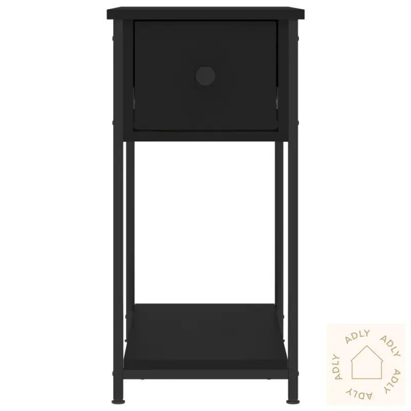 Nattbord Svart 30X60X60 Cm Konstruert Tre