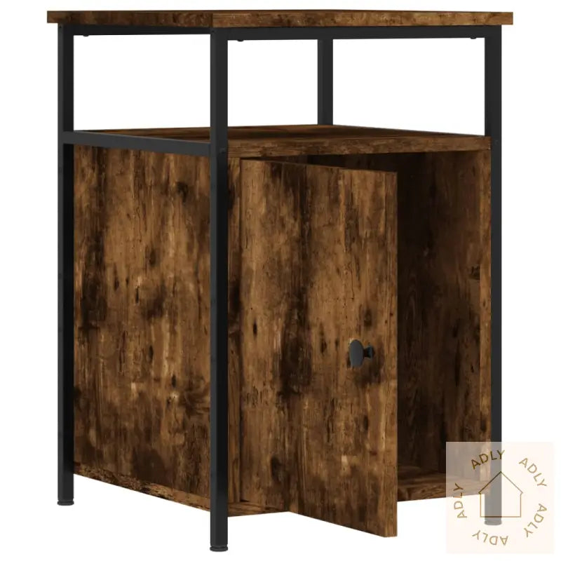 Nattbord Røkt Eik 40X42X60 Cm Konstruert Tre