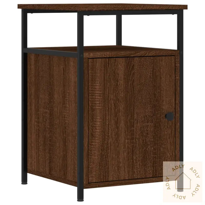 Nattbord Brun Eik 40X42X60 Cm Konstruert Tre