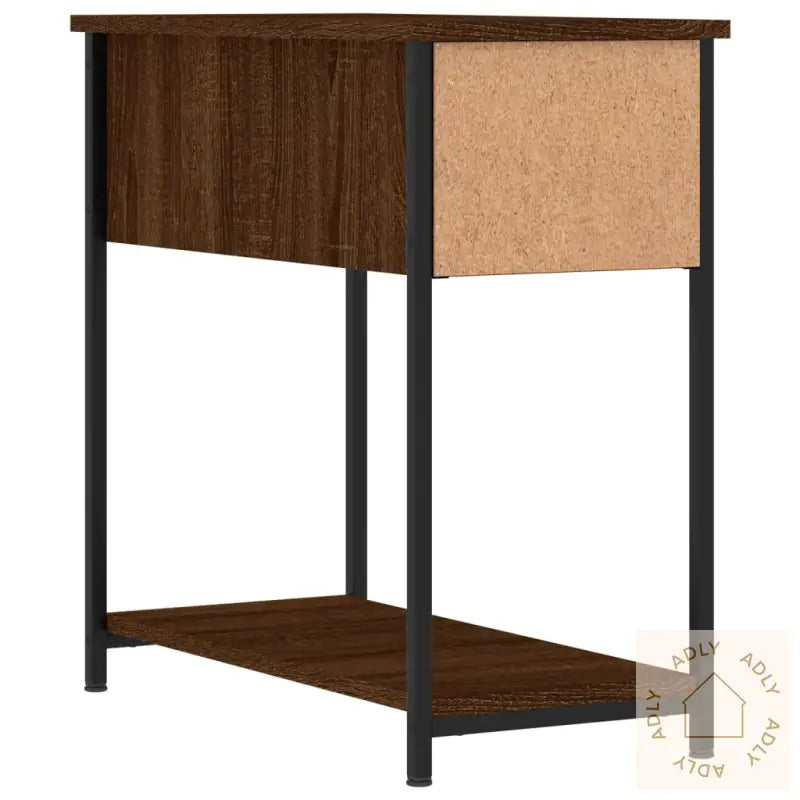 Nattbord Brun Eik 30X60X60 Cm Konstruert Tre
