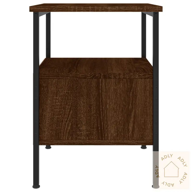 Nattbord 2 Stk Brun Eik 34X36X50 Cm Konstruert Tre