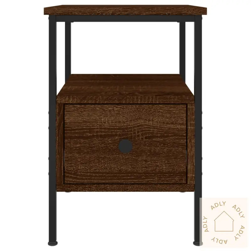 Nattbord 2 Stk Brun Eik 34X36X50 Cm Konstruert Tre