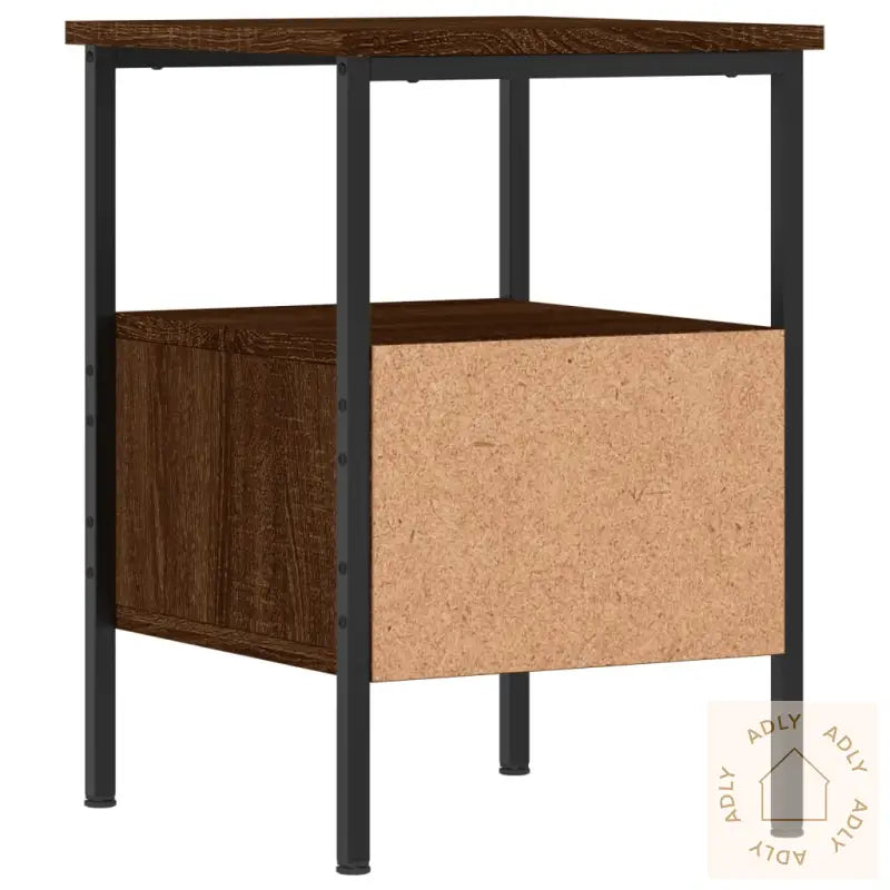 Nattbord Brun Eik 34X36X50 Cm Konstruert Tre