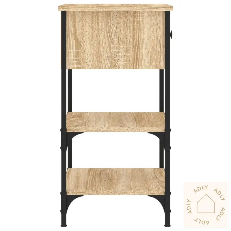 Nattbord 2 Stk Sonoma Eik 34X36X70 Cm Konstruert Tre