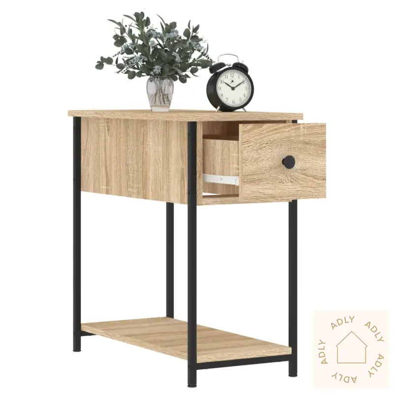 Nattbord 2 Stk Sonoma Eik 30X60X60 Cm Konstruert Tre