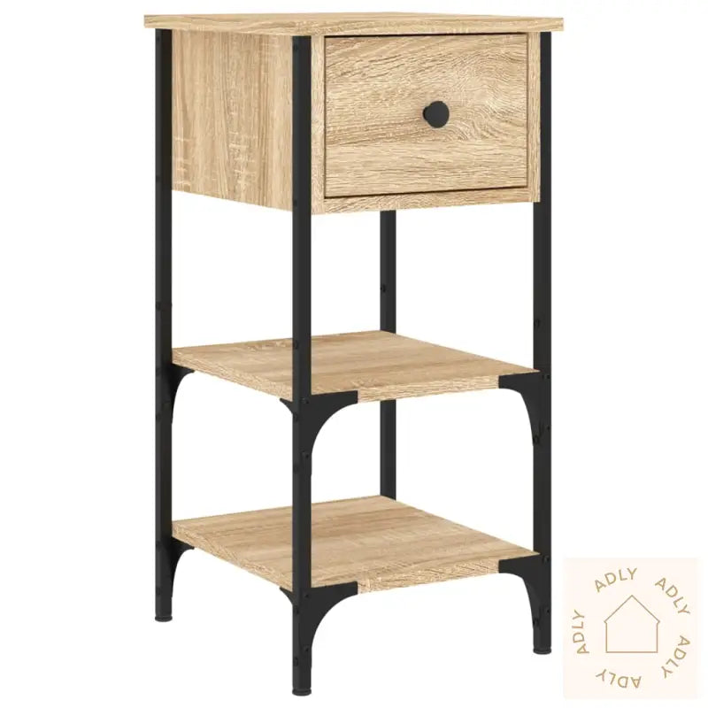 Nattbord 2 Stk Sonoma Eik 34X36X70 Cm Konstruert Tre