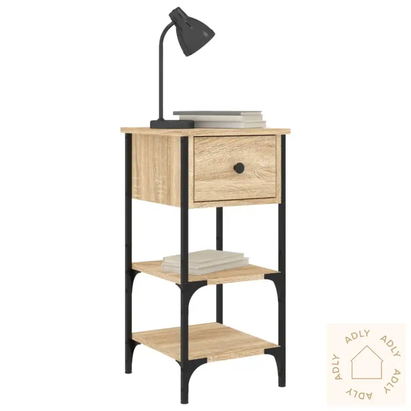 Nattbord 2 Stk Sonoma Eik 34X36X70 Cm Konstruert Tre