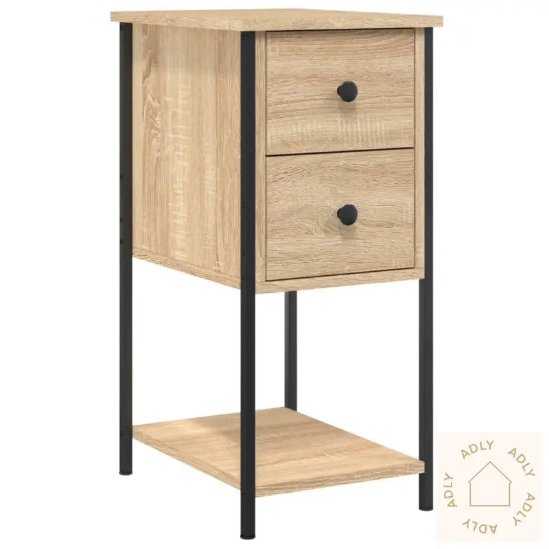 Nattbord 2 Stk Sonoma Eik 32X42X70 Cm Konstruert Tre