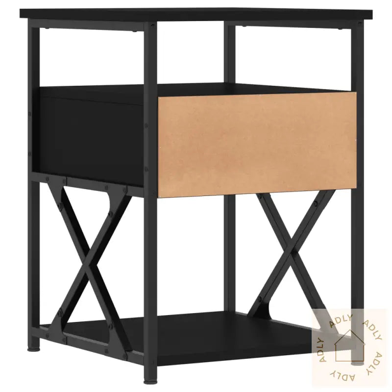 Nattbord 2 Stk Svart 40X42X55 Cm Konstruert Tre