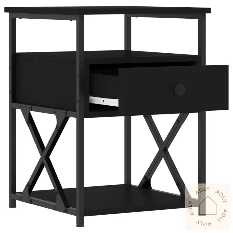 Nattbord 2 Stk Svart 40X42X55 Cm Konstruert Tre