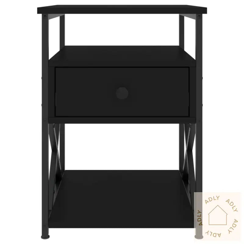 Nattbord 2 Stk Svart 40X42X55 Cm Konstruert Tre