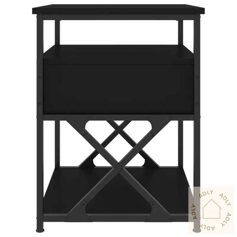 Nattbord 2 Stk Svart 40X42X55 Cm Konstruert Tre