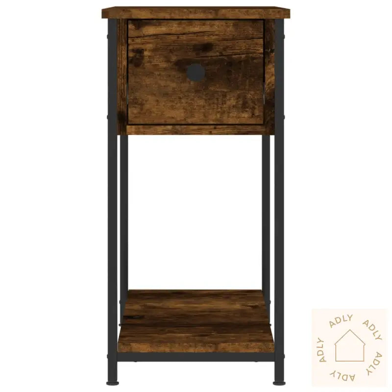 Nattbord Røkt Eik 30X60X60 Cm Konstruert Tre