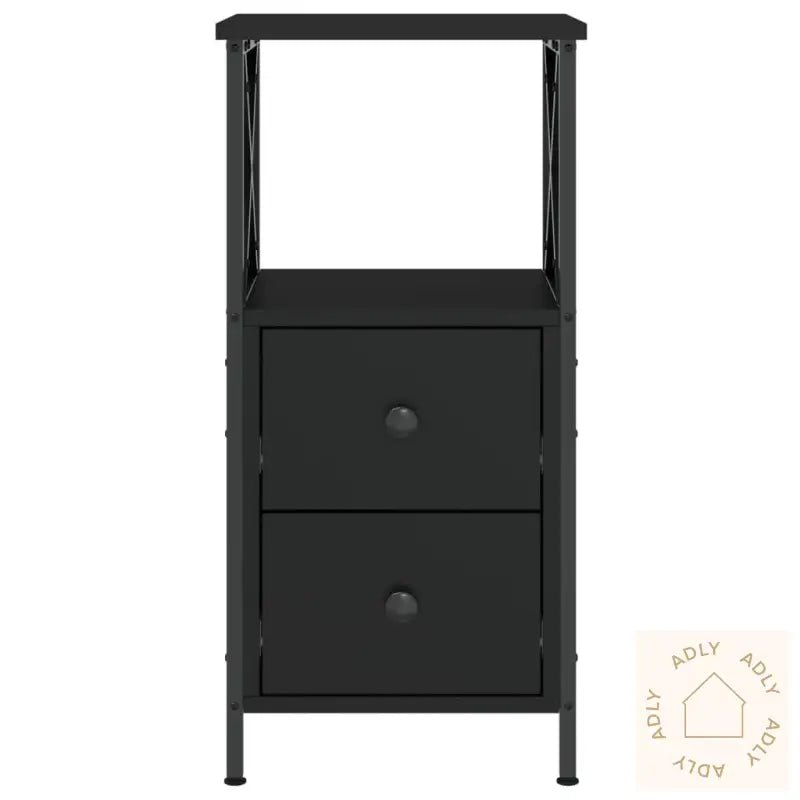 Nattbord 2 Stk Svart 34X35,5X70 Cm Konstruert Tre