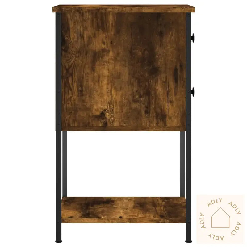 Nattbord 2 Stk Røkt Eik 32X42X70 Cm Konstruert Tre