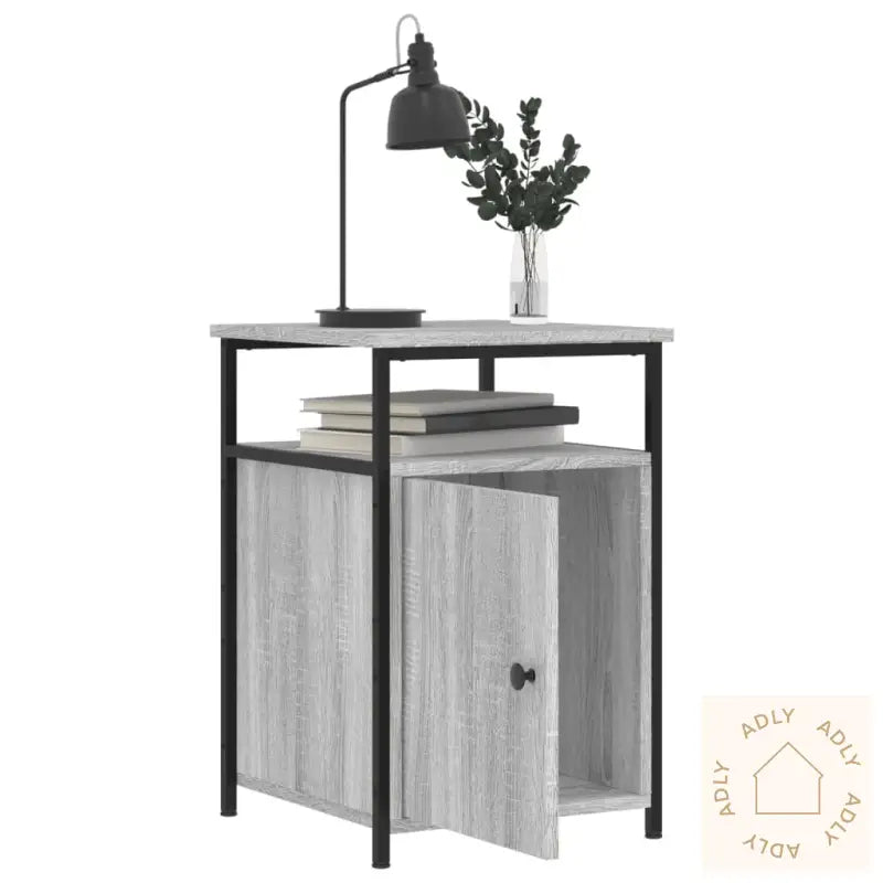 Nattbord 2 Stk Grå Sonoma 40X42X60 Cm Konstruert Tre