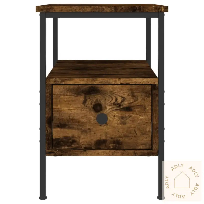 Nattbord Røkt Eik 34X36X50 Cm Konstruert Tre