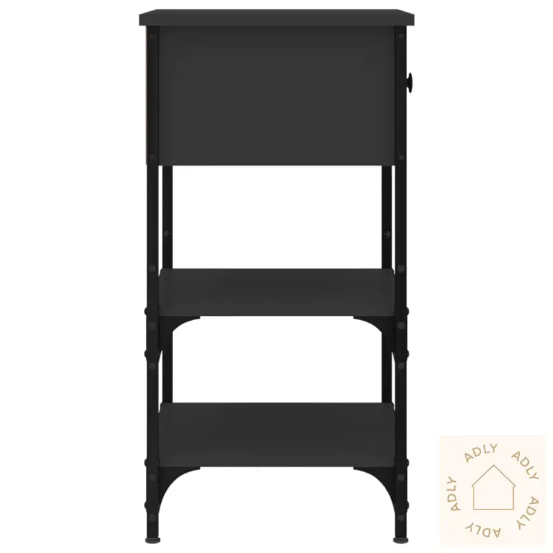 Nattbord Svart 34X36X70 Cm Konstruert Tre