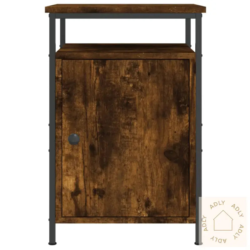 Nattbord 2 Stk Røkt Eik 40X42X60 Cm Konstruert Tre