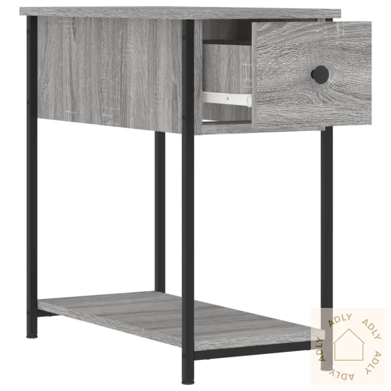 Nattbord Grå Sonoma 30X60X60 Cm Konstruert Tre