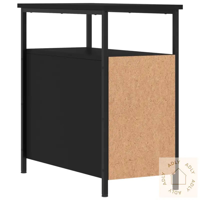 Nattbord Svart 30X60X60 Cm Konstruert Tre