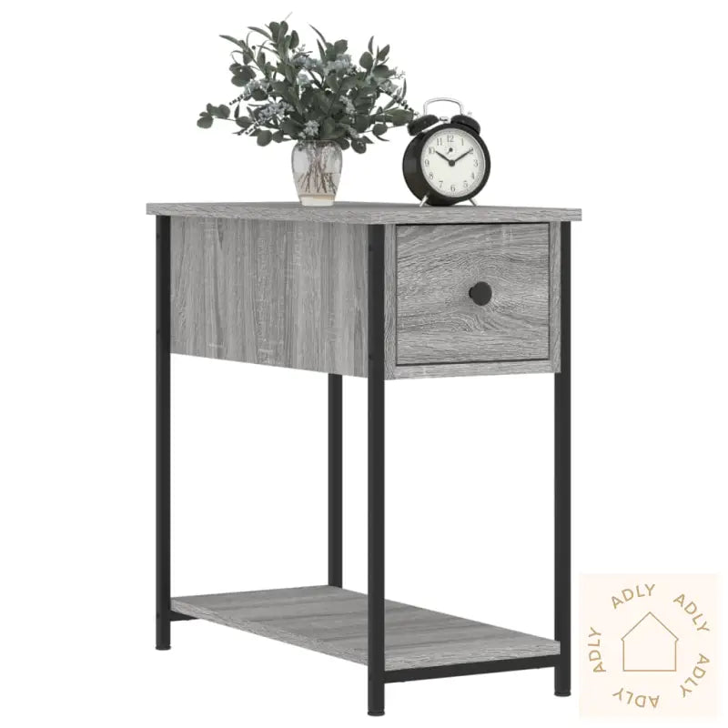 Nattbord Grå Sonoma 30X60X60 Cm Konstruert Tre