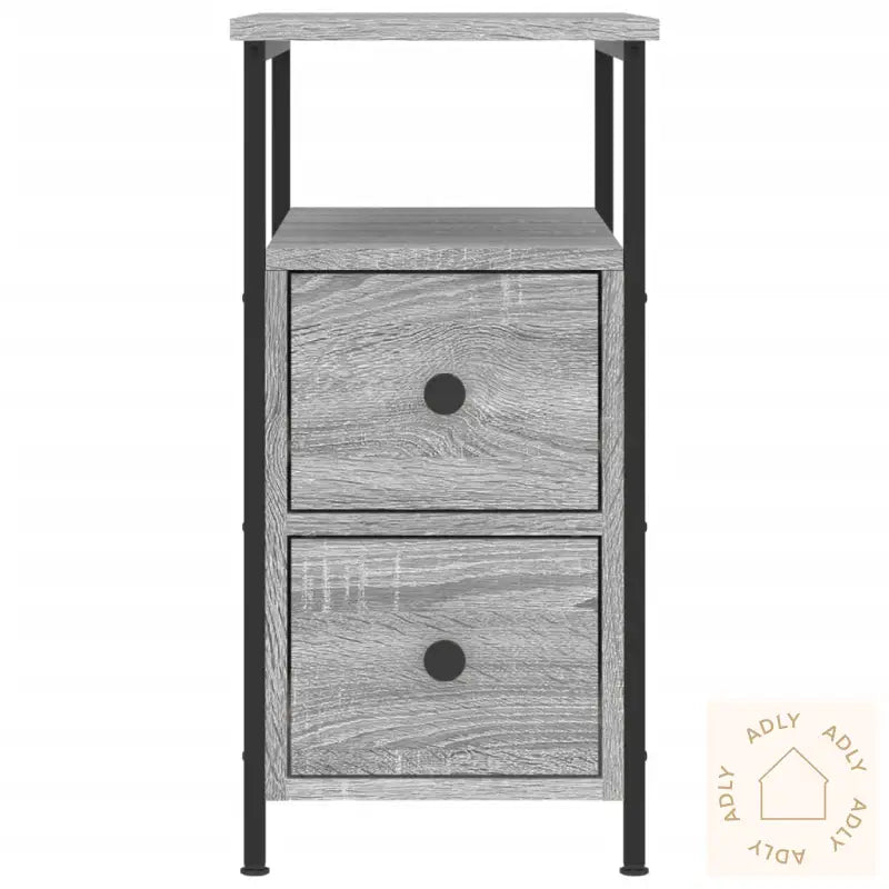 Nattbord Grå Sonoma 30X60X60 Cm Konstruert Tre