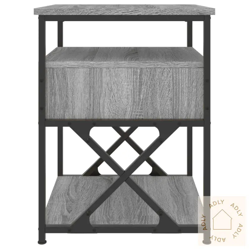 Nattbord 2 Stk Grå Sonoma 40X42X55 Cm Konstruert Tre