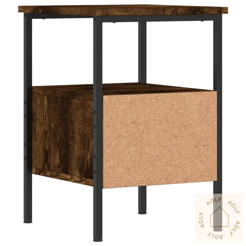 Nattbord Røkt Eik 34X36X50 Cm Konstruert Tre