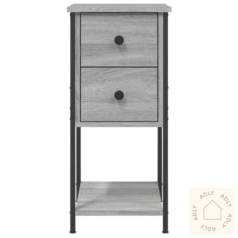 Nattbord Grå Sonoma 32X42X70 Cm Konstruert Tre