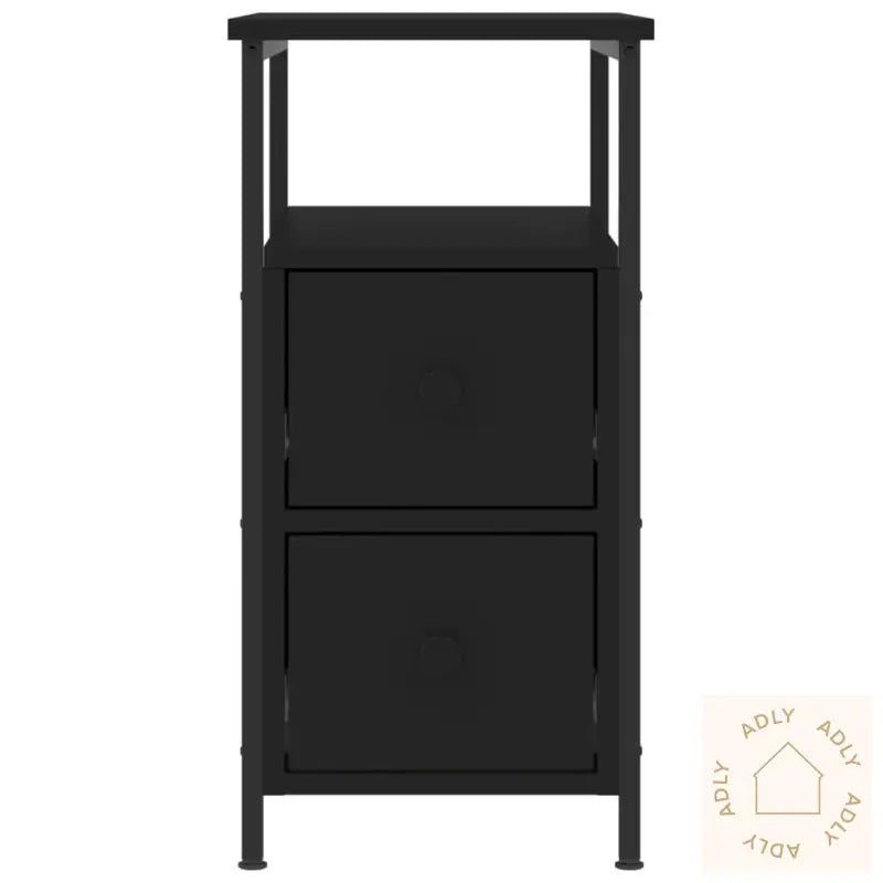 Nattbord Svart 30X60X60 Cm Konstruert Tre