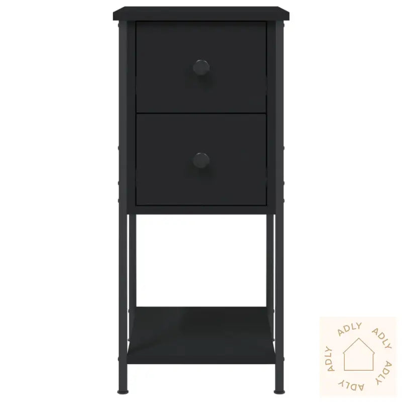 Nattbord 2 Stk Svart 32X42X70 Cm Konstruert Tre