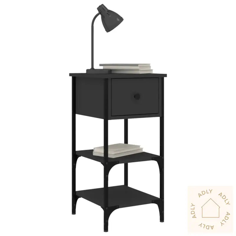Nattbord Svart 34X36X70 Cm Konstruert Tre