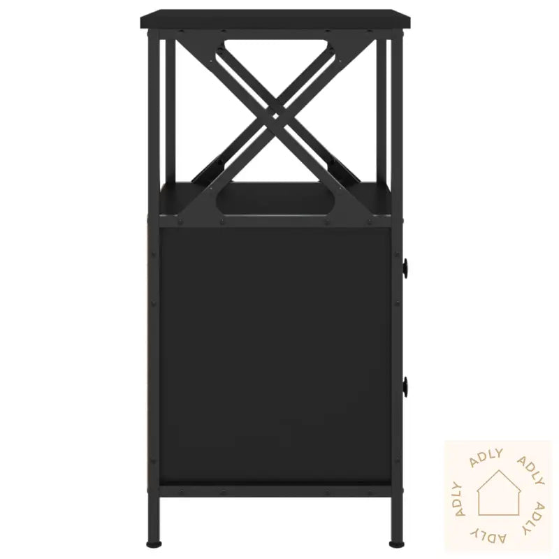 Nattbord Svart 34X35,5X70 Cm Konstruert Tre