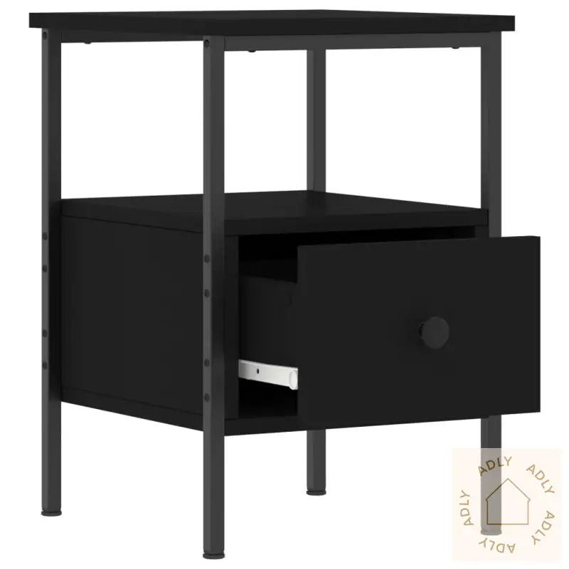 Nattbord Svart 34X36X50 Cm Konstruert Tre