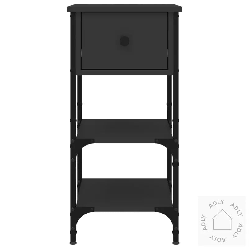 Nattbord Svart 34X36X70 Cm Konstruert Tre