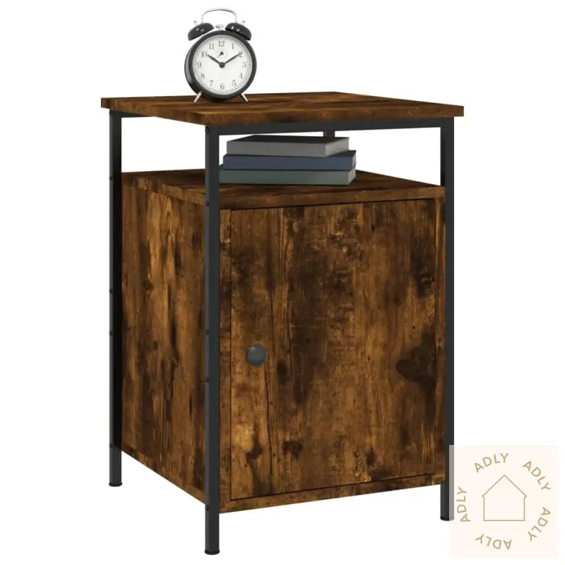 Nattbord 2 Stk Røkt Eik 40X42X60 Cm Konstruert Tre