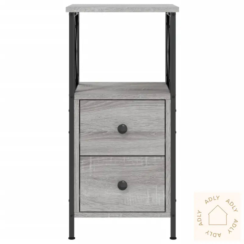 Nattbord Grå Sonoma 34X35,5X70 Cm Konstruert Tre