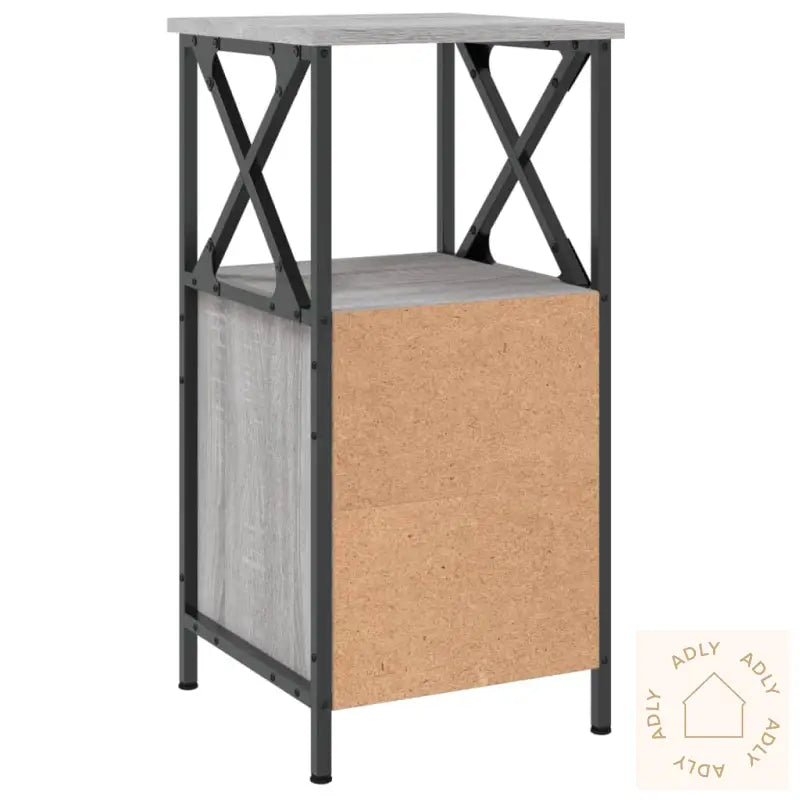 Nattbord Grå Sonoma 34X35,5X70 Cm Konstruert Tre