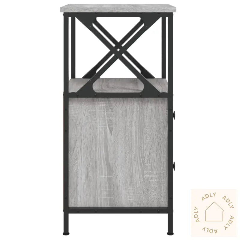 Nattbord Grå Sonoma 34X35,5X70 Cm Konstruert Tre