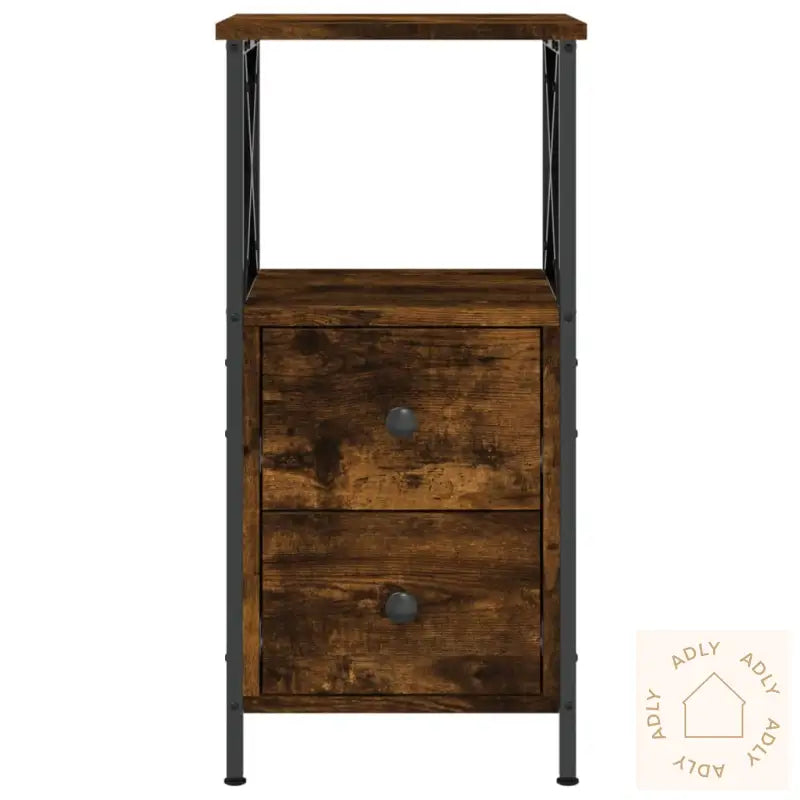 Nattbord Røkt Eik 34X35,5X70 Cm Konstruert Tre