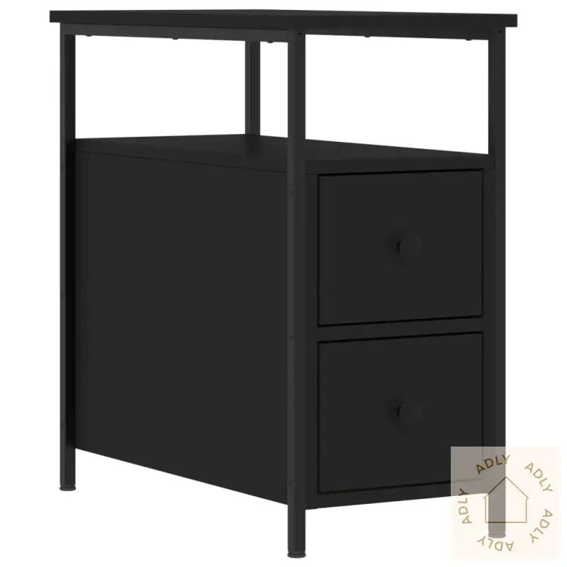 Nattbord 2 Stk Svart 30X60X60 Cm Konstruert Tre