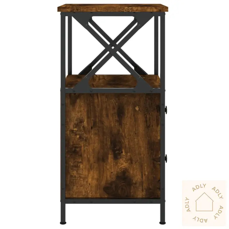 Nattbord Røkt Eik 34X35,5X70 Cm Konstruert Tre