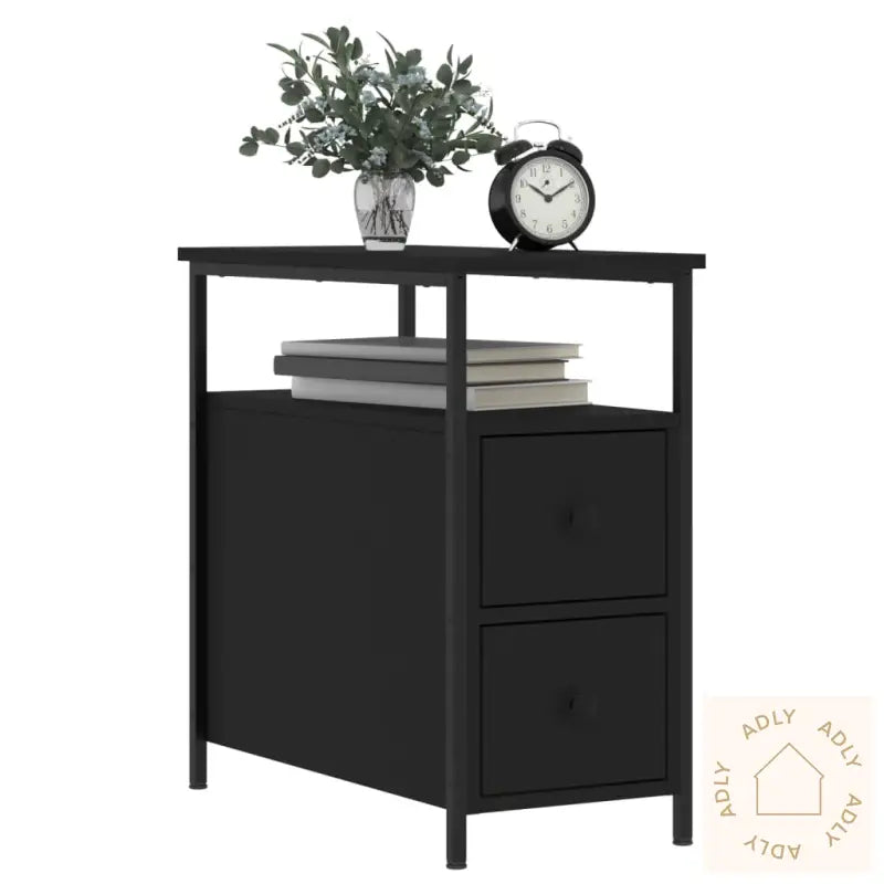 Nattbord 2 Stk Svart 30X60X60 Cm Konstruert Tre