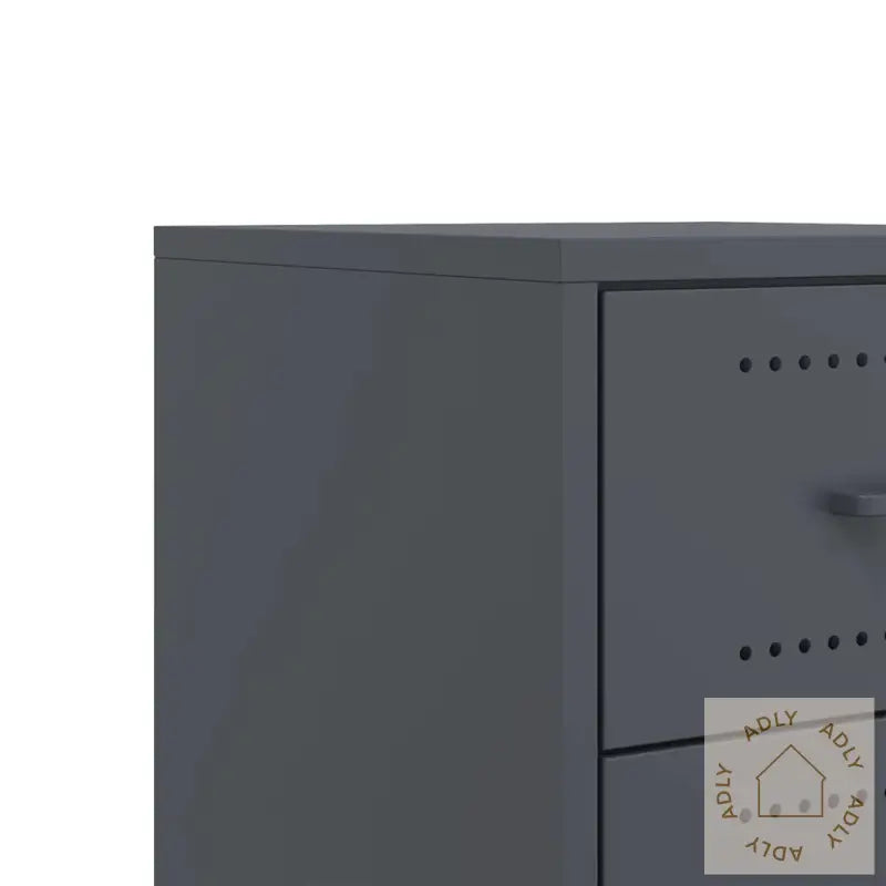 Nattbord 2 Stk Antrasitt 36X39X43,5 Cm Stål