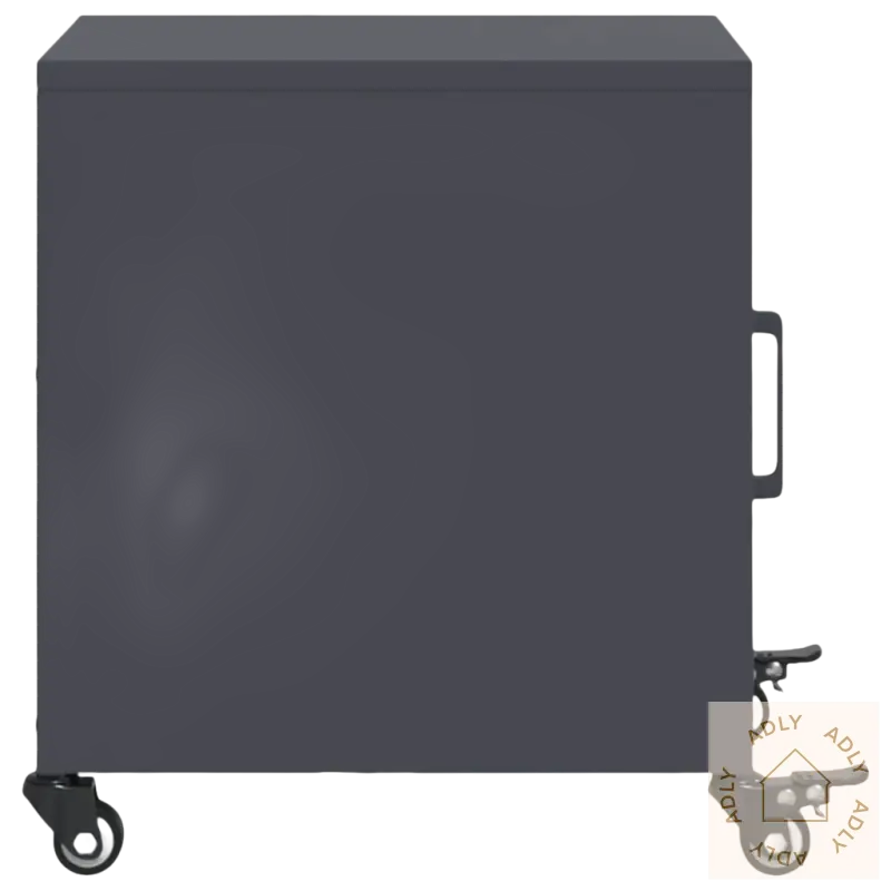 Dark gray rolling cabinet laget av kaldvalset stål som passer til møbler til hjemmet
